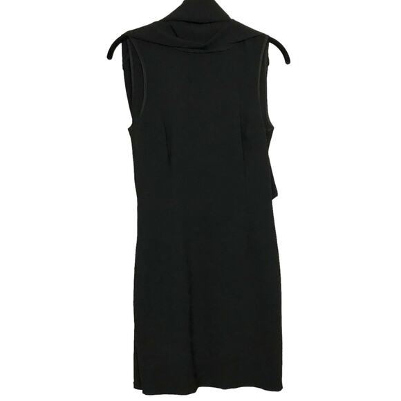 Lulus Backless Flowy Capelet Overlay Black Bodycon Party Dress, Size XS (EUC) - Picture 6 of 8